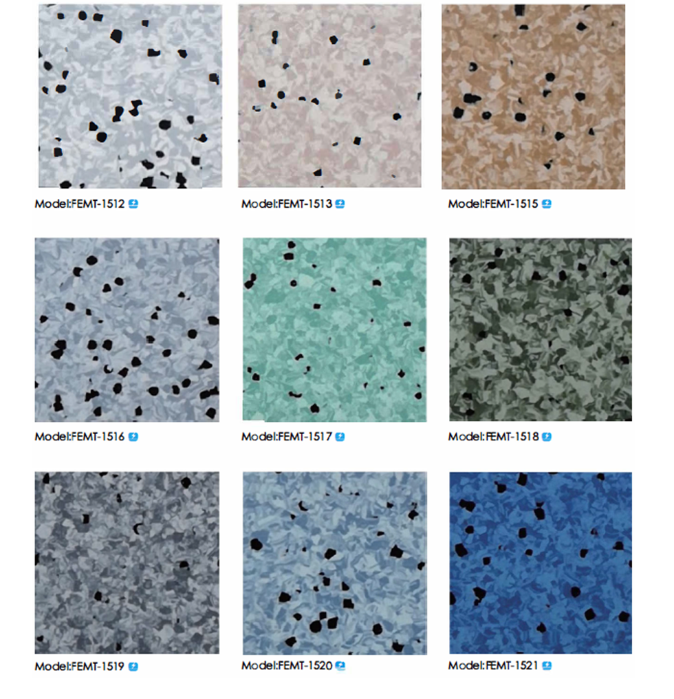 Antistatic Conductive PVC Flooring Mat Vinyl Flooring Indoor Tile Anti-static PVC Floor ESD Tiles