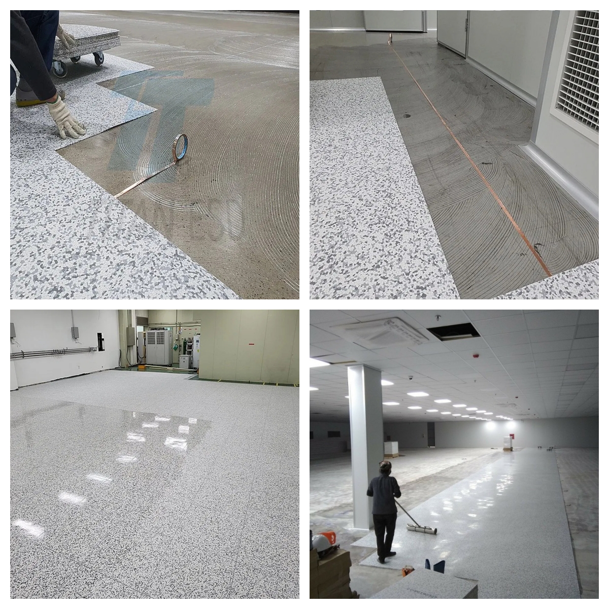 Antistatic Conductive PVC Flooring Mat Vinyl Flooring Indoor Tile Anti-static PVC Floor ESD Tiles